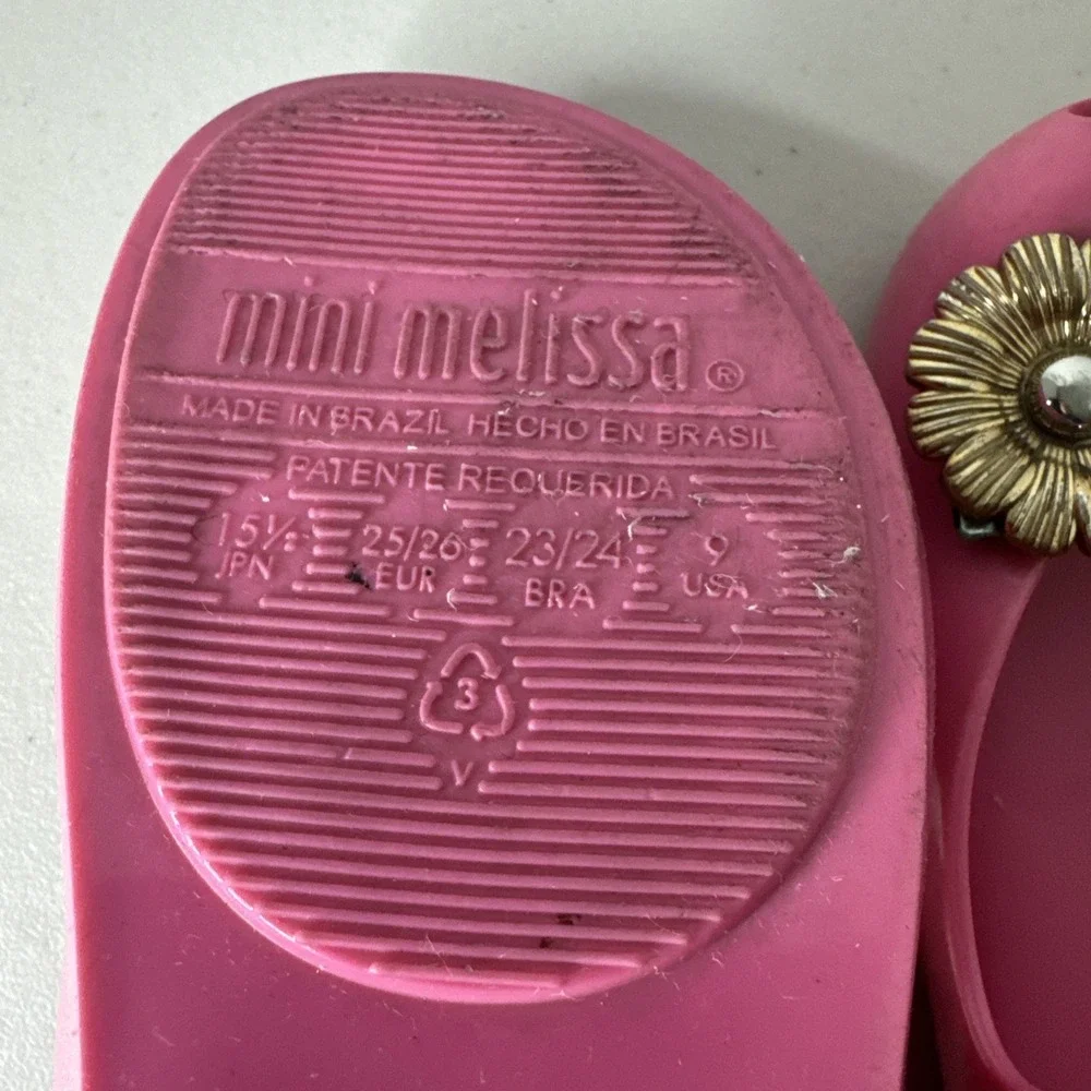 Mini Melissa Ultragirl Garden Pink Jelly Mary Jane Flower Ladybug Shoes